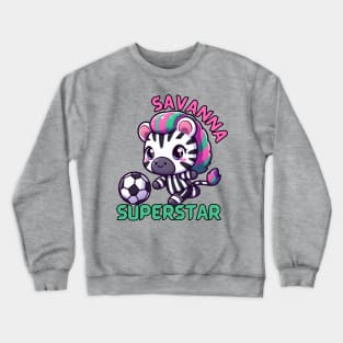 Football player Zebra Crewneck Sweatshirt